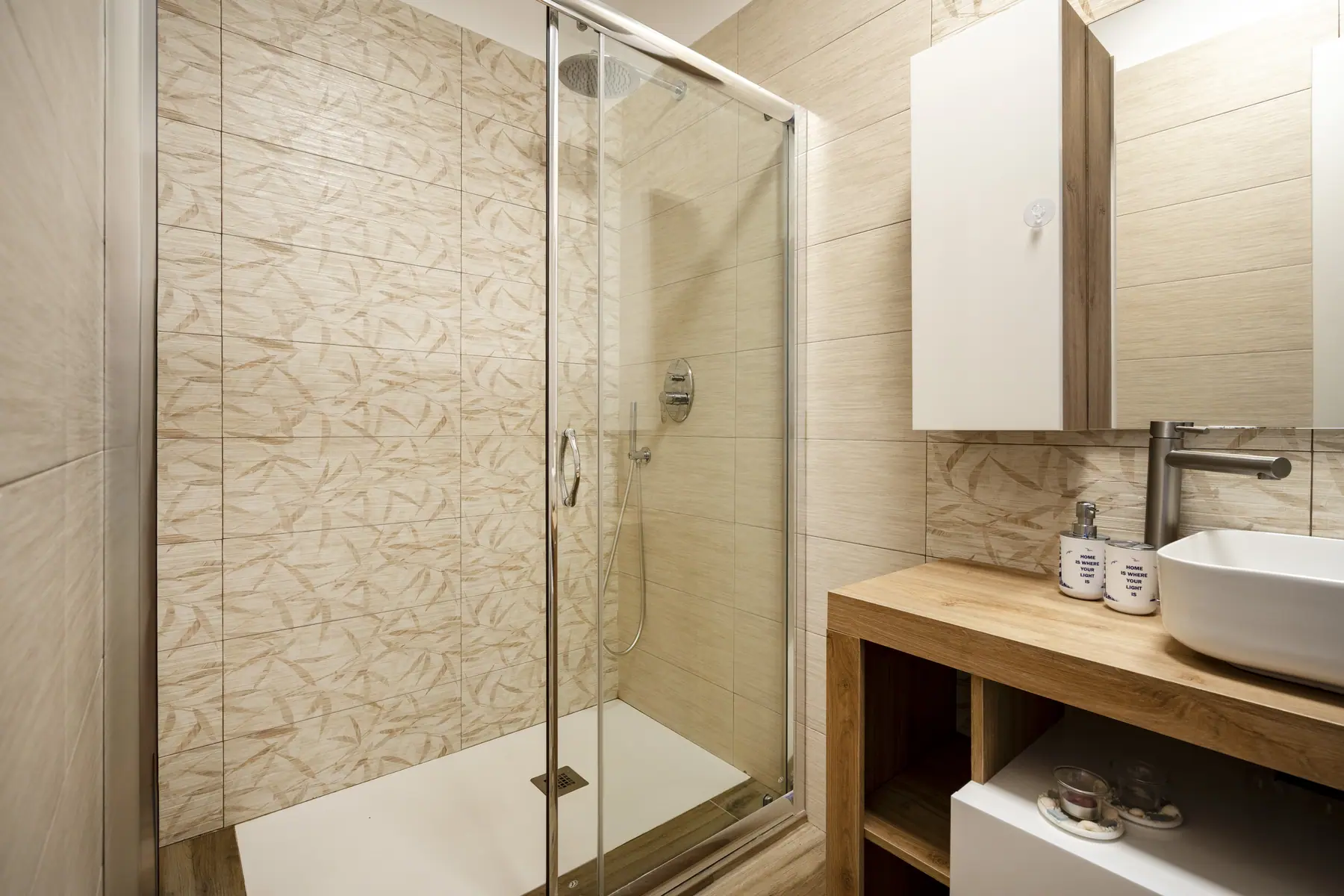 Dettaglio bagno con pianta